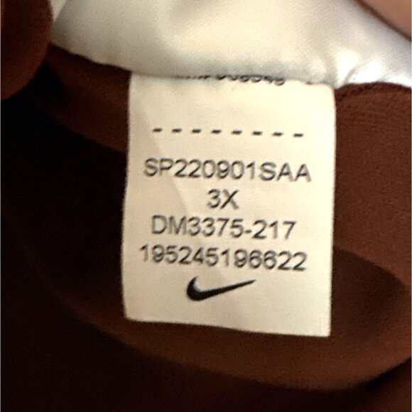 Nike Dri-Fit Yoga Brown Relaxed Fit Womens Top 3X Nylon/Spandex Off-Shoulder - Picture 4 of 7